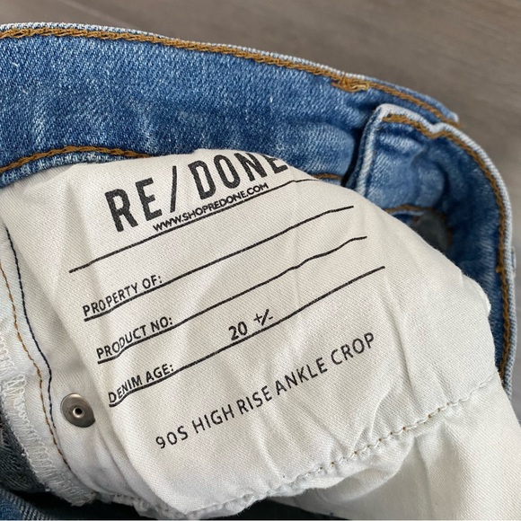 RE/DONE 90s High Rise Ankle Crop Jeans - Picture 7 of 8